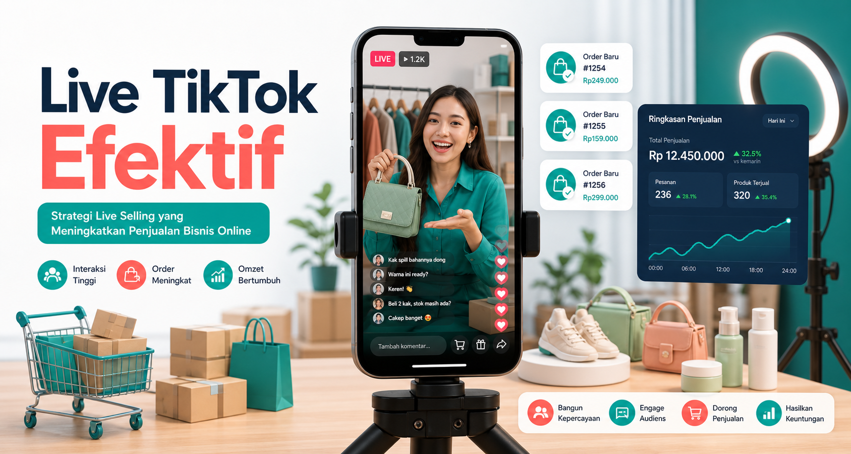 Live TikTok efektif untuk jualan online di Indonesia